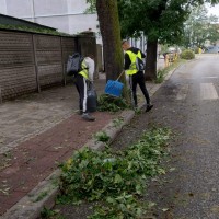Sprzątanie po gradobiciu w Chorzowie - zdjęcie 13