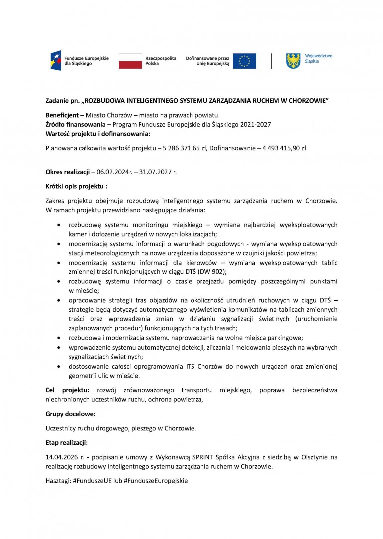 plansza informacyjna o projekcie