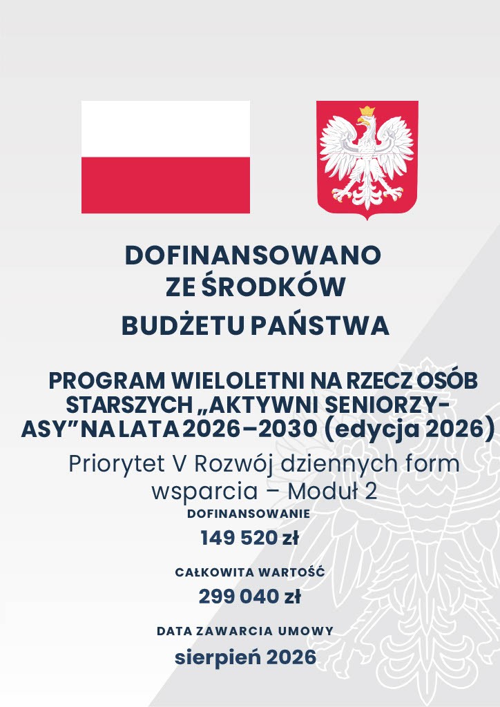 Plakat informacyjny - Aktywni Seniorzy ASY