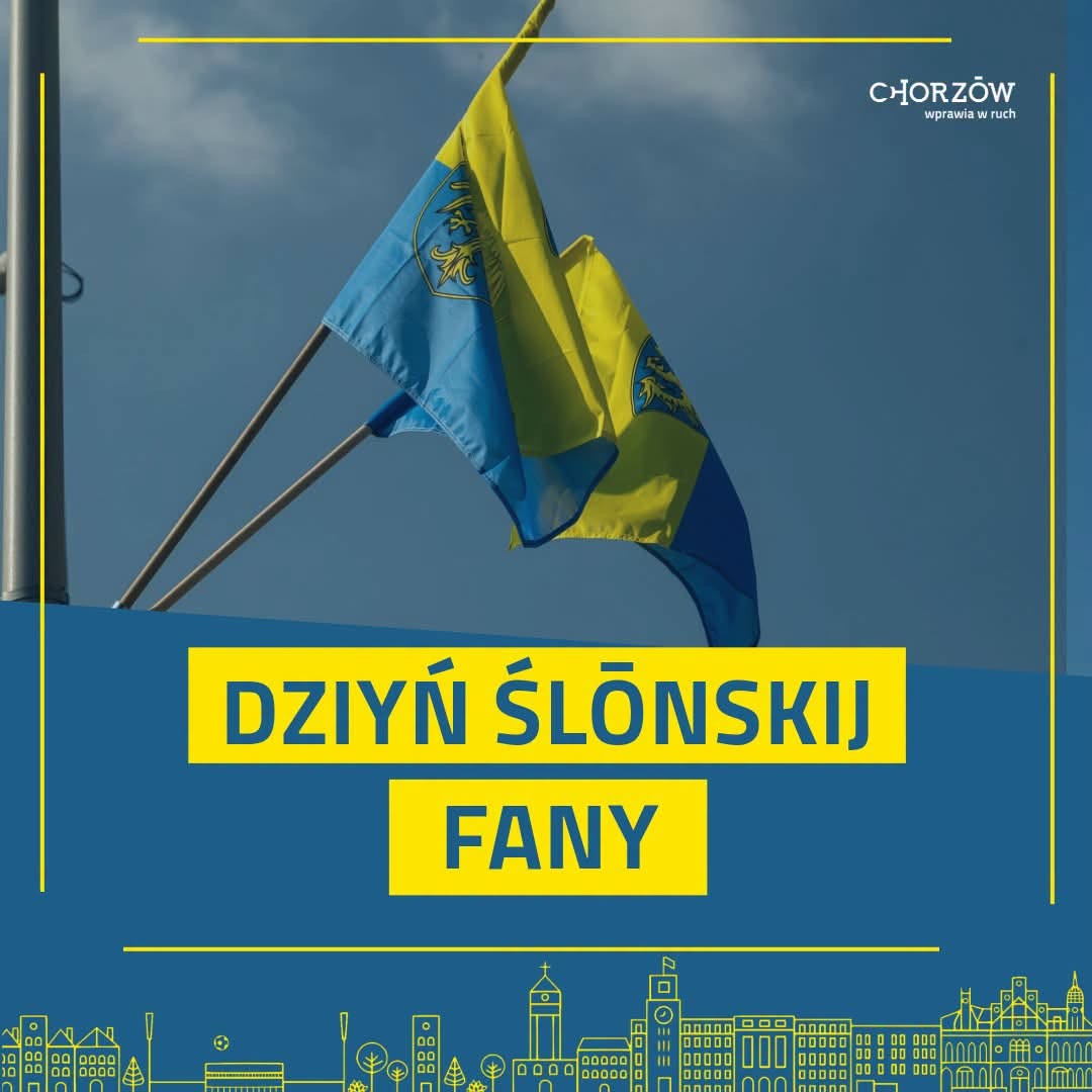 Plakat promujący wydarzenie Dziyń Ślōnskij Fany na Rynku w Chorzowie